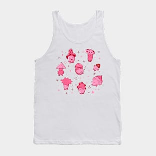 Baby Pink Mushrooms Tank Top